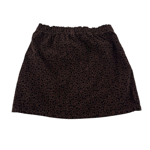 Old Navy Girls XL 14-16 Brown Leopard Print Skirt 100% Cotton - Picture 5 of 5